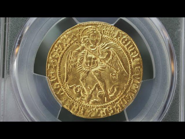 Auction 62 - Lot 6 ND (1509-1526) Gold Angel Equal-finest PCGS MS63 #44070022