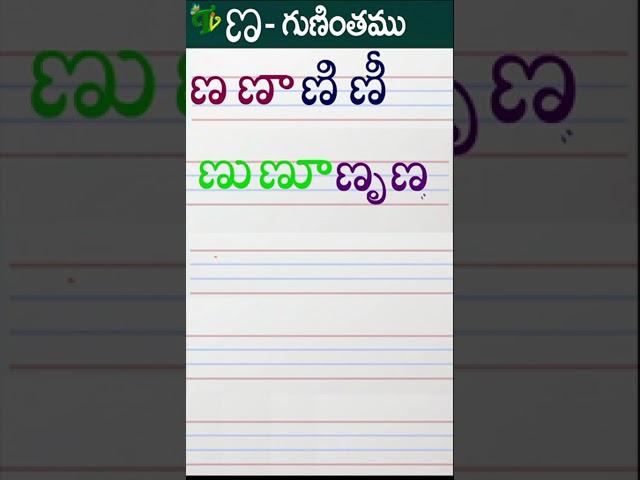 ణణాణిణీ Telugu varnamala #Guninthalu in telugu |ణ గుణింతం |How to write Nna gunintham | Learn telugu