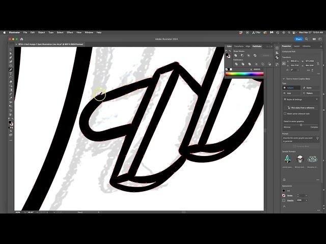 7  Finishing the Blob Brush Line Art in Adobe Illustrator to Save as an EPS to Color Behind in Photo
