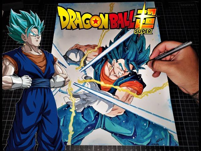 EPIC Vegito Blue Drawing Final Kamehameha!  - João Da Art VS Chris Ri Art Drawing Battle