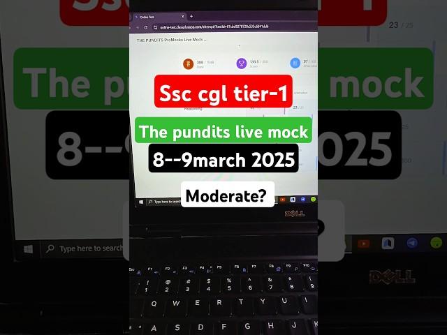 THE PUNDITS LIVE MOCK 8-9 mar 2025ssc clg tier-l #shorts #ssc #thepunditslivemock