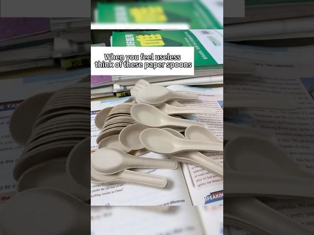 When you feel useless, think of these paper spoons #funny #fun #gift #fyp #creative #friend#abstract