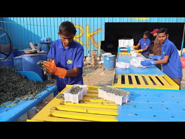 YELLOW PAVER BLOCK MAKING PROCESS / INTERLOCKING TILE MAKING PROCESS / HOW TO MAKE GLOSS PAVER BLOCK