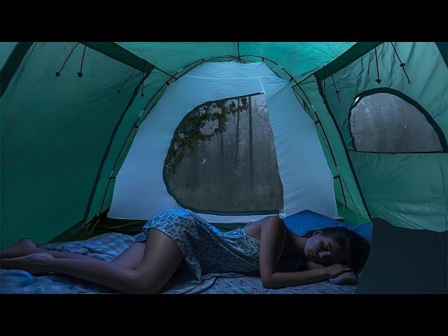 HEAVY RAIN at Night on Tent | Sleep Fast and Reduce Stress | Best Rain Sound | ASMR