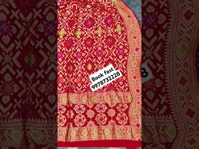 pure Banarasi georgette meenakari dupatta #bandhni #fashion #bandhej#bandhni wala#