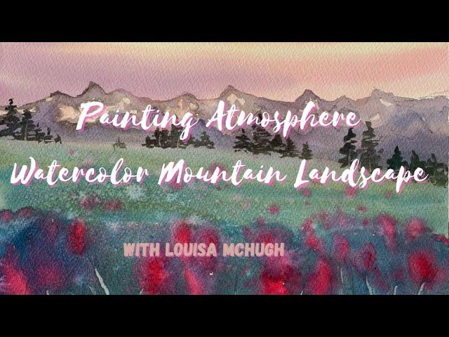 Watercolor Mountain Landscape