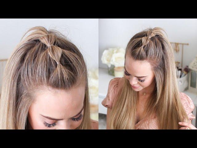 HALFUP BUBBLE MOHAWK BRAID | Hairstyles for Medium Long Hair