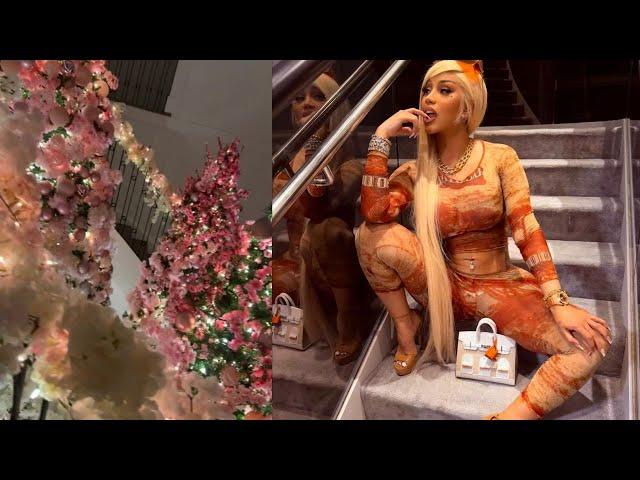 Cardi B’s Luxe Christmas Decor is a Winter Wonderland! 