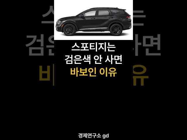 스포티지는 검은색 안 사면 바보인 이유
