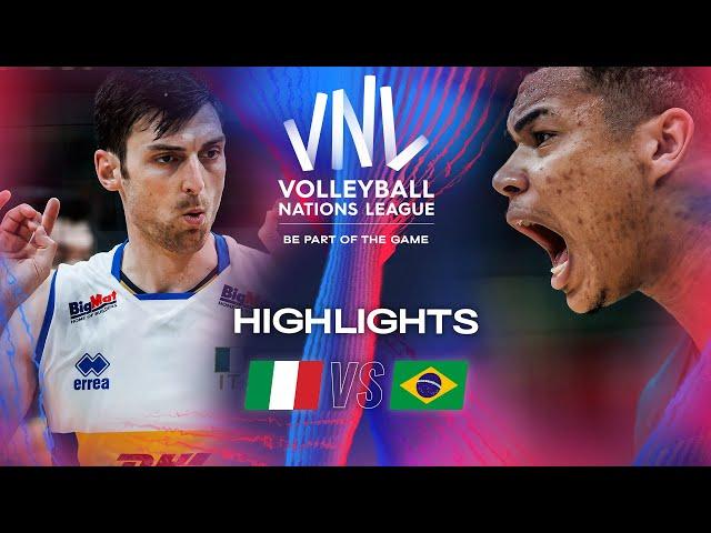 Italy Shocked Brazil At Home VNL 2024 Set 5 