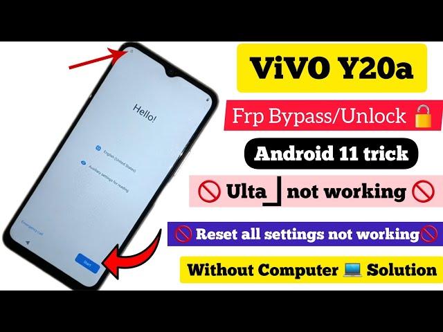 vivo y20a frp bypass android 11 updated_ reset option not working and talkback not working