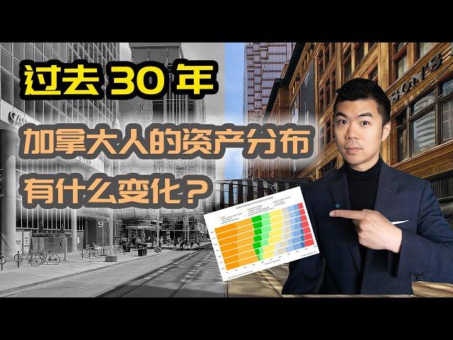 加拿大家庭资产配置，过去30年有什么变化？ | 自住房, 投资房, 投资组合, 基金, 股票, 债券, 存款, 保险, 养老金, 多资产组合 | 多伦多温哥华资产赚钱