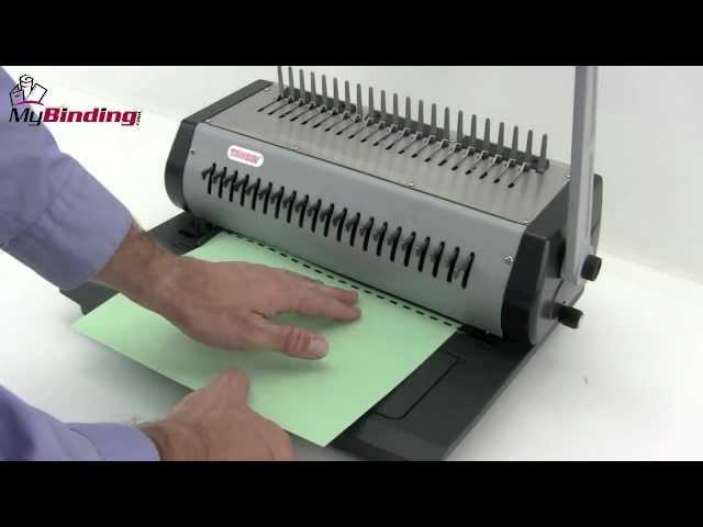 Tamerica Tahsin TCC2100 Manual Plastic Comb Bind Machine Demo