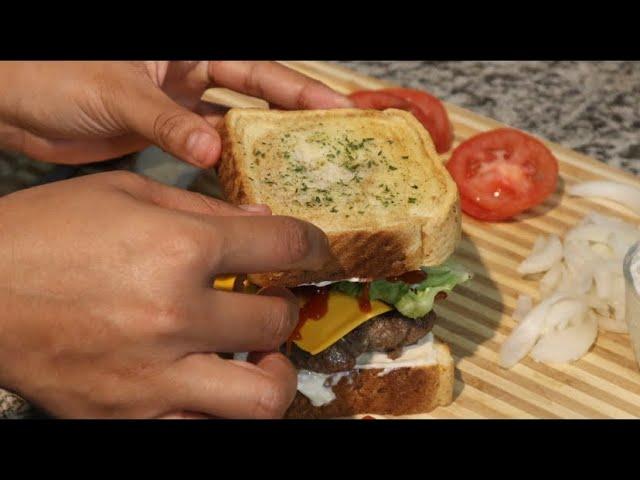 HOW TO make Texas toast cheeseburgers ( Cooking with Blasian recipe video)