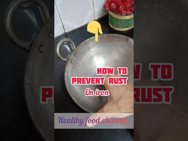 how to prevent rust on iron skillet utensils  #shortsfeed