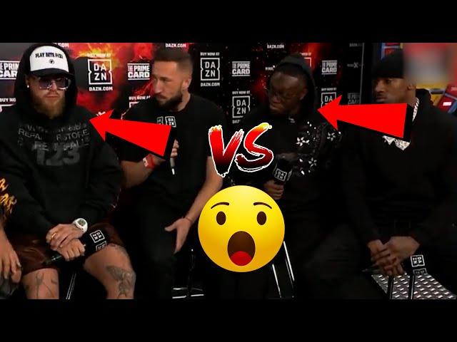 Jake Paul And Deji Get Into Heated Exchange During Misfits Boxing Event