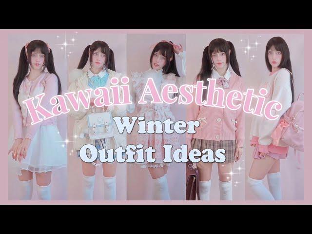 Winter ️ Kawaii Aesthetic Fashion Outfits Ideas  ( Lookbook )