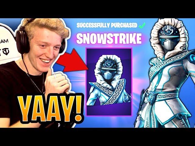 Tfue BUYS & Reacts to *NEW* Snowstrike Skin & Frozen Gear Bundle! - Fortnite Moments