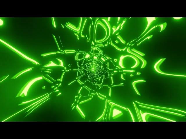 VJ LOOP NEON Green Tunnel Abstract Background Video Simple Lines Pattern 4k Screensaver