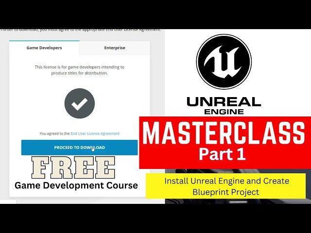 How to install Unreal Engine and Create Blueprint Project.Unreal Engine Tutorial (Part 1)