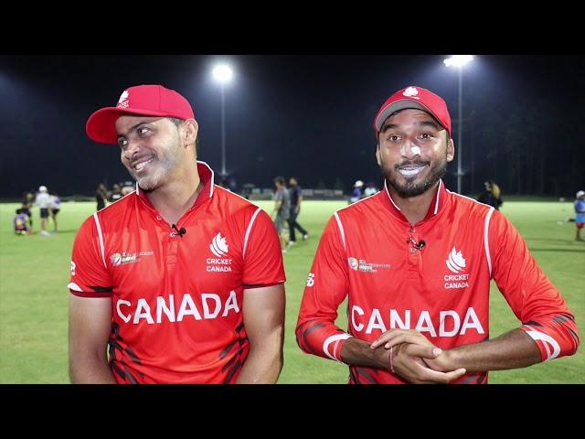 Rizwan Cheema & Nitish Kumar USA v Canada post match interview Sept 22, 2018