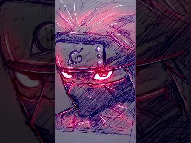 Draw "KAKASHI HATAKE" By Using Pen#art#anime#shorts ...