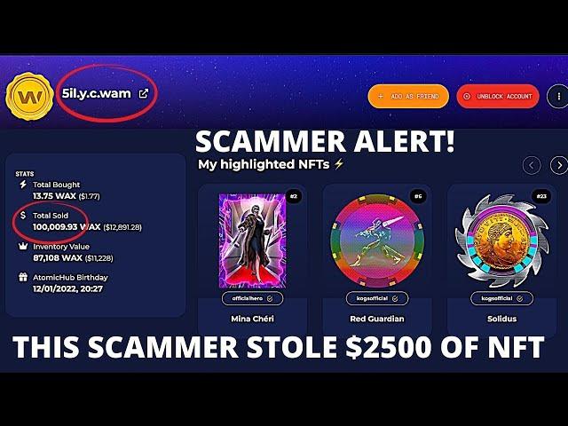 SCAMMED OUT OF $2500 OF FUNKO NFT FROM ATOMIC HUB!! BEWARE 5IL.Y.C.WAM