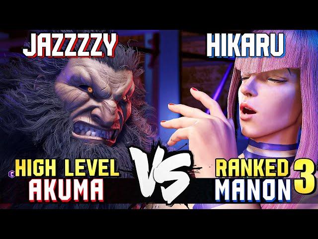 Jazzzzy (#20 Ranked Akuma) vs Hikaru (#3 Ranked Manon) STREET FIGHTER 6 Showdown!