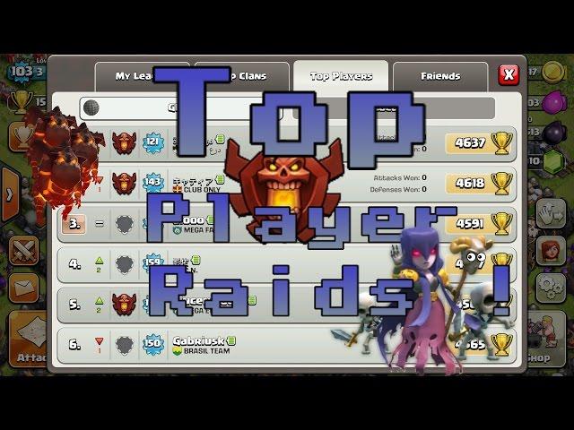 Clash Of Clans | Top 10 Ranked Player Raids ! EPIC ATTACK STRATEGY'S BY TOP PLAYERS ! MUST WATCH !