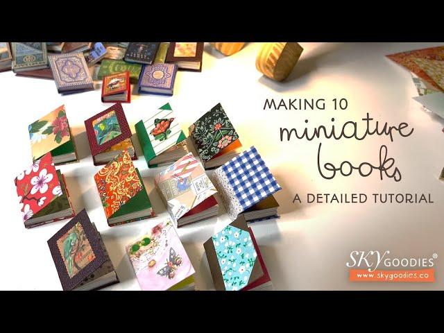 Mini Book Binding Marathon! Make 10 miniature books with us. Step-by-step detailed tutorial