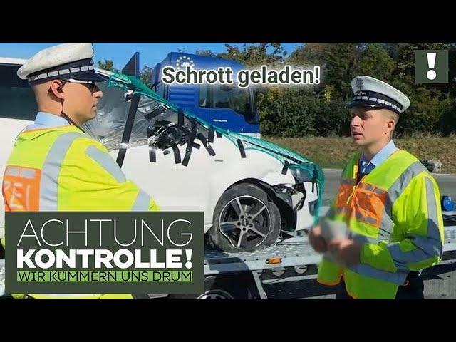 STRAFTAT!  Schrottfahrzeuge mit Öl dürfen NICHT über die Grenze! | Achtung Kontrolle