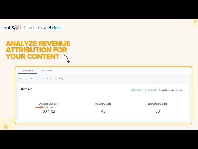 How to analyze revenue attribution for your content in HubSpot