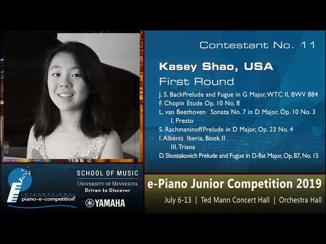 Contestant No. 11 - Kasey Shao, USA | e-Piano Junior Competition 2019 | July 7-13, 2019