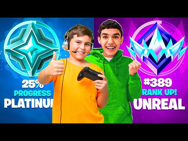 I Carried A 7yr Old FAN To UNREAL Rank In 1 DAY! (Duo Speedrun)