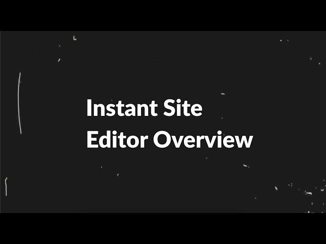 Introduction to Instant Site