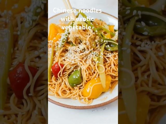 Chinese noodles with exotic vegetable #noodles #chowmein #food