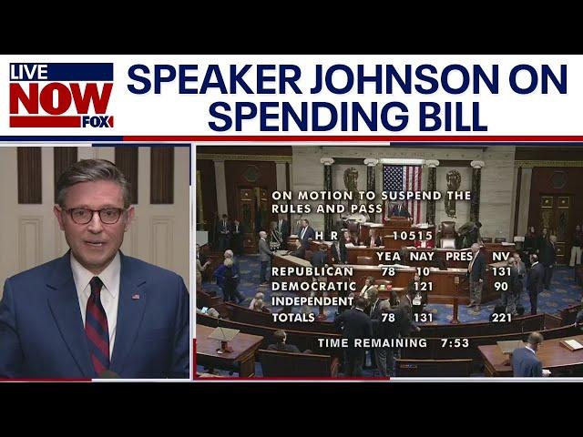 Speaker Johnson remarks as house votes on interim funding bill | LiveNOW from FOX