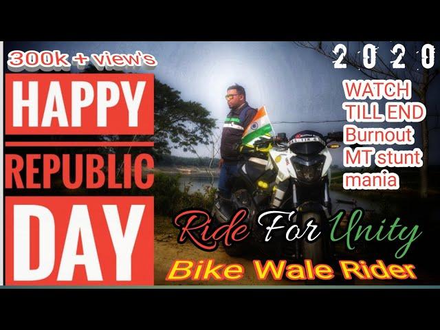 Bike stunt  Rolling Burnout Republic day bikers ride /Bike Wale Rider/VLOG 5