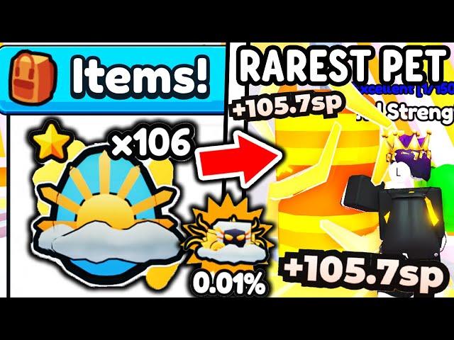 I Got RAREST World 15 CLOUD DOMINUS PET in Roblox Arm Wrestle Simulator..