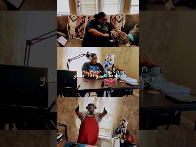 POV: Working on your largest order!  #crafting #handmadeseller #studiovlog #smallbiz #cozy #vlog