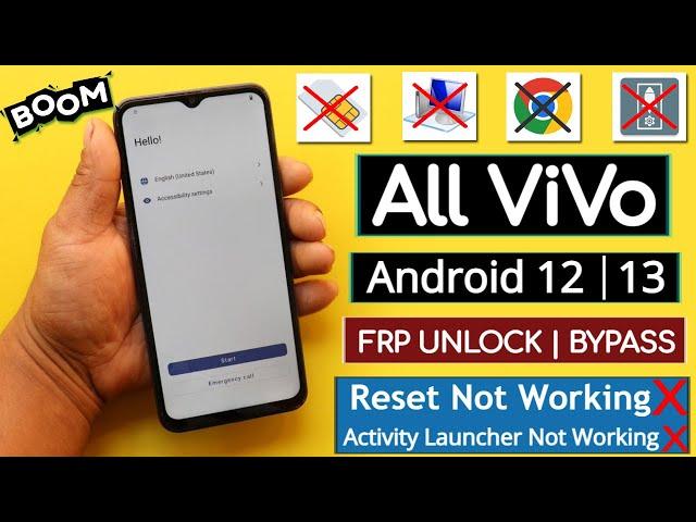 BOOM - All Vivo FRP Bypass Without Pc - Fix Activity Launcher Setup Fail / Reset Option Not Working