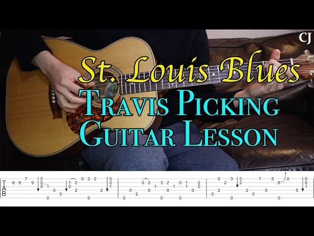 St. Louis Blues - Chet Atkins (With Tab) | Watch & Learn Travis Picking Guitar Lesson