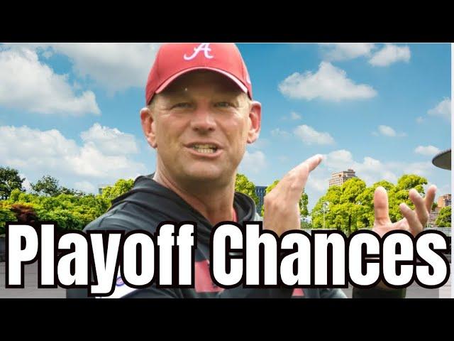 ESPN gives Alabama Football HIGH Percentage of making College Football Playoffs!!