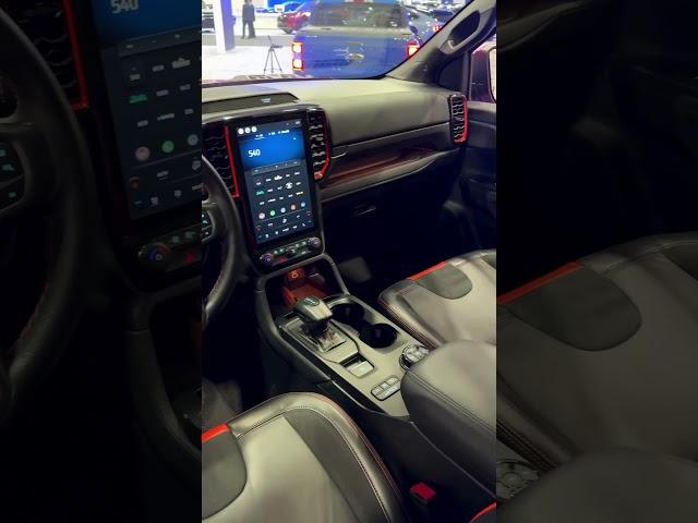 The #ford #ranger #raptor has a cool #interior . #carinterior #rangerraptor #fordranger #autoshow