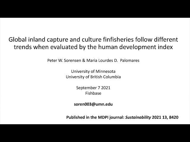 Global inland capture and culture finfisheries follow different trends when evaluated by HDI