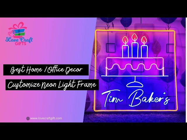 Customized Neon Light Frame | Tim Bakers | Love Craft Gifts