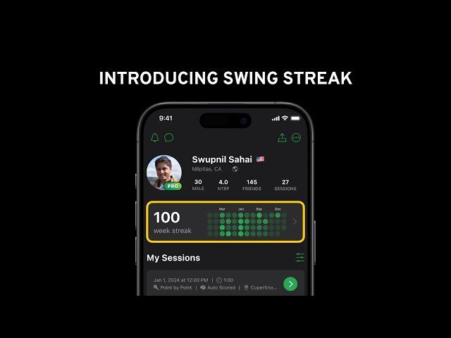 Introducing Swing Streak: Keep Your Tennis/Pickleball Training Consistent