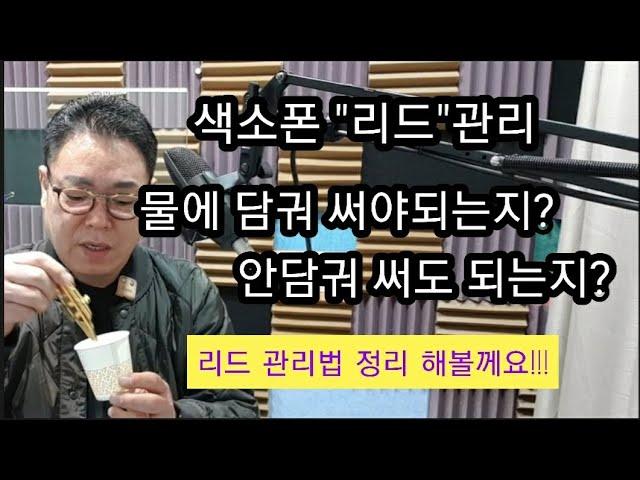 리드 물에 넣었을때와 안넣었을때 장.단점 정리 해보겠습니다. #색소폰강의 #박도원색소폰강의