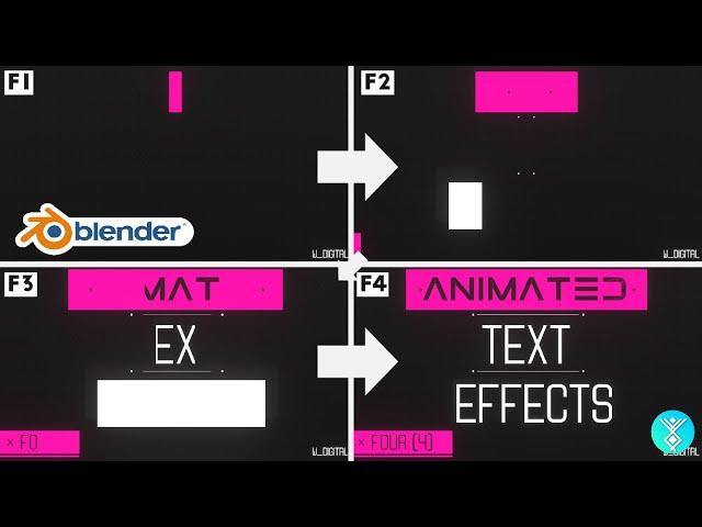 Blender Motion Graphics - 4 Animated Text Effects in 20 Minutes [Blender 2.8x Tutorial]