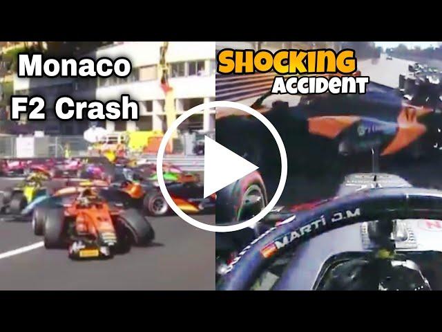 Monaco GP 2025 F2 Crash: Shocking 12-Car Pile-Up Stops Race | Formula 2 Massive Accident Highlights